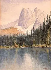 Thomas Harrison Wilkinson, Mount Burgess, Emerald Lake, B.C., watercolour on paper