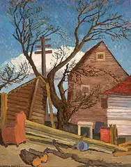 Maxwell Bennett Bates, Barn, 1946, oil on paperboard
