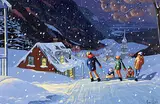 Rémi Clark, Belle Soiree d'Hiver - A Beautiful Winter Night, acrylic on canvas