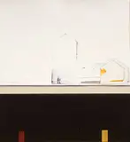 Allan Dunning, Proposal - House Building #2, 1985, mixed media on masonite
