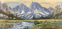 Charles Warren Dennis, Canadian Rockies, 1947, oil on masonite