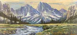 Charles Warren Dennis, Canadian Rockies, 1947, oil on masonite