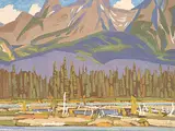 Kootenay River by Illingworth Kerr, 1979, oil on canvas, sold Nov 1999