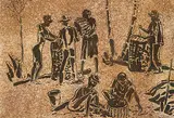 Untitled - Workers by Illingworth Kerr, watercolour and ink on paper, sold Nov 1999