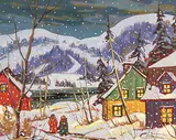 Debut de Tempete by Claude Langevin, oil on canvas, sold Nov 1999