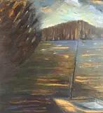 Barbara Milne, Approach, 1988, oil on panel