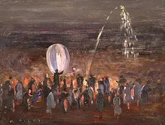 Robert Pilot, Fete de Nuit, Metis, P.Q., 1929, oil on board