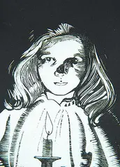 Bedtime by Walter J. Phillips, 1952, wood engraving on paper, sold Nov 1999