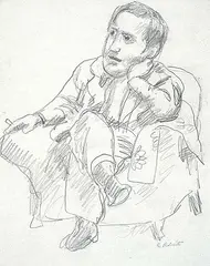William Goodridge Roberts, Untitled - Portrait, graphite on paper