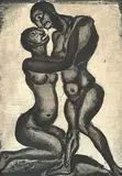 Georges Rouault, Les Amants, 1928, etching on paper on Japanese paper
