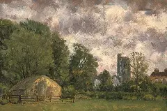 Homer Watson, Sketch at Bray Berts [?], Eng., oil on paper board