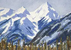 Peter Whyte, Untitled - Mountain Range, 1927, oil on canvas board