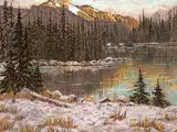 Lucienne Boucher Zegray, Reflection on Lake O'Hara, Yoho National Park, 1997, pastel on paper