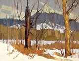 Robert Lee Chadwick, Spring on the Portage Road, Haliburton, 1966, oil on canvas board