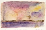 Peter Deacon, Sylvan Lake, Alberta, Summer Evening, 1986, mixed media on paper