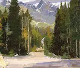 Langley Thomas Donges, From Sulphur Mountain, oil on canvas board