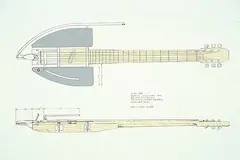 Murray Favro, Guitar Design #6/40, 1982, colour lithograph on paper