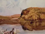 Joachim George Gauthier, Reflections, Baptiste Lake, 1953, watercolour on paper