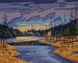 Paul F. Gauthier, Untitled - River in Forest #240/250, colour silkscreen on paper