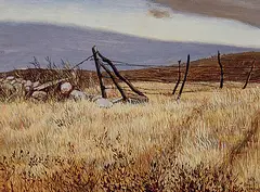 Untitled - Prairie Field by John George Jenkins, 1969, acrylic on masonite, sold Nov 1999