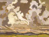 Cloudy July by Robert F.M. McInnis, 1982, oil on canvas, sold Nov 1999