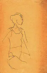 Michael Morris, Dancer, 1963, ink on paper