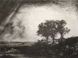 Harmensz Van Ryn Rembrandt, The Three Trees, 1643, etching on paper