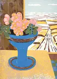 Priddis Landscape #AP 6/10 by John Harold Thomas Snow, colour lithograph on paper, sold Nov 1999
