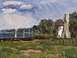 Tibor K. Thomas, Verchere, oil on canvas board