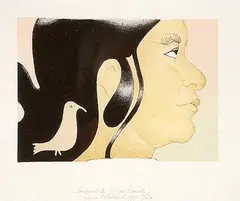 Joyce Wieland, Soroseelutu, Cape Dorset #45/50, 1977, colour lithograph on paper