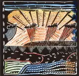 Richard Yates, View #2/20, 1978, hand coloured lino block on paper