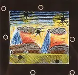 Richard Yates, Rain #3/20, 1978, hand coloured lino block on paper