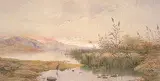 Robert Michael Ballantyne, Canadian Lake Scene, 1883, watercolour on paper