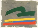 Jack Bush, Green Loop #13/100, 1971, colour silkscreen on paper