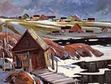 Bruno Cote, Riviere Pentecote, oil on masonite
