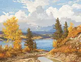 Duncan MacKinnon Crockford, Autumn Comes to the Shores of Ghost Lake, West of Cochrane, Alberta
