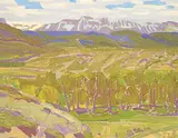 South of Longview, May, 1979 by Illingworth Kerr, 1979, oil on canvas board, sold May 1999