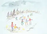 Janet Mitchell, Untitled - Skating at Bowness Park