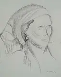 Kathleen Francis Pepper, Untitled - Study of a Woman, 1956, charcoal on paper