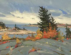Frank Panabaker, Fall, Georgian Bay, oil on canvas board