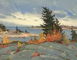 Frank Panabaker, Fall, Georgian Bay, oil on canvas board