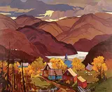 Jacques Poirier, Quand Meurt te Jour, Charlevoix - Day's End, Charlevoix, oil on canvas