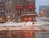 Lucienne Boucher Zegray, Morning, Montreal, pastel on paper