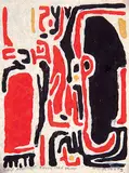 Self Portrait #50/200 by Marion Florence Nicoll, 1979, clay print on paper, sold May 1999