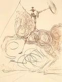 Untitled - Don Quioxte #E.A. by Salvador Dalí, etching on paper, sold May 1999