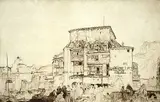 William Russell Flint, A Dwelling in Aragon #LXXII