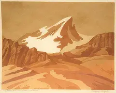Ellen Kirk Grayson, Little Horn, Bow Glacier, Alberta, silkscreen on paper