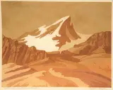 Ellen Kirk Grayson, Little Horn, Bow Glacier, Alberta, silkscreen on paper