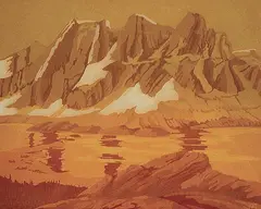 Ellen Kirk Grayson, Amethyst Lake, Tonquin Valley, Alberta, silkscreen on paper