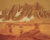 Ellen Kirk Grayson, Amethyst Lake, Tonquin Valley, Alberta, silkscreen on paper